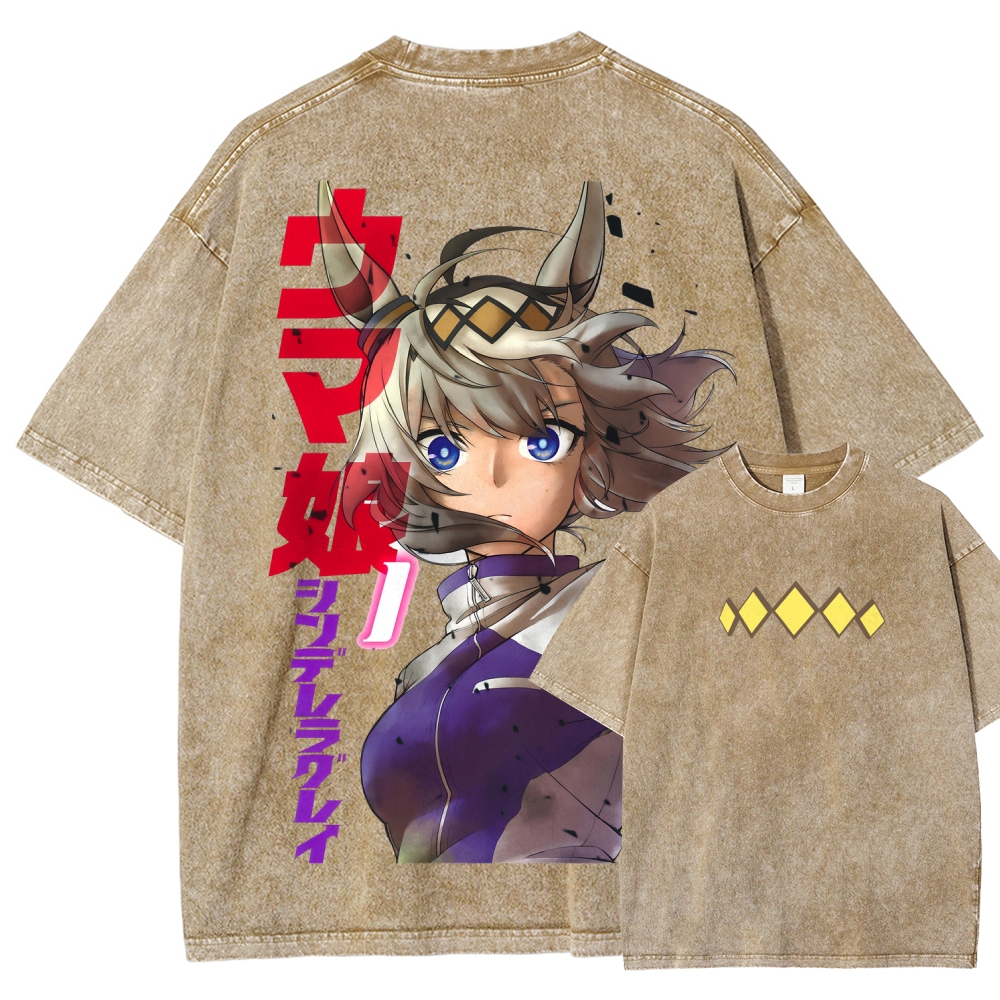 Oguri Cap Unisex Fit Washed T-Shirt 2601003603