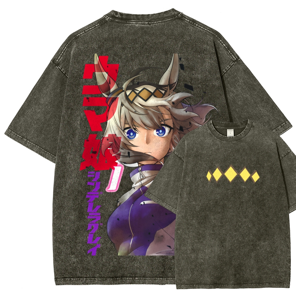 Oguri Cap Unisex Fit Washed T-Shirt 2601003603