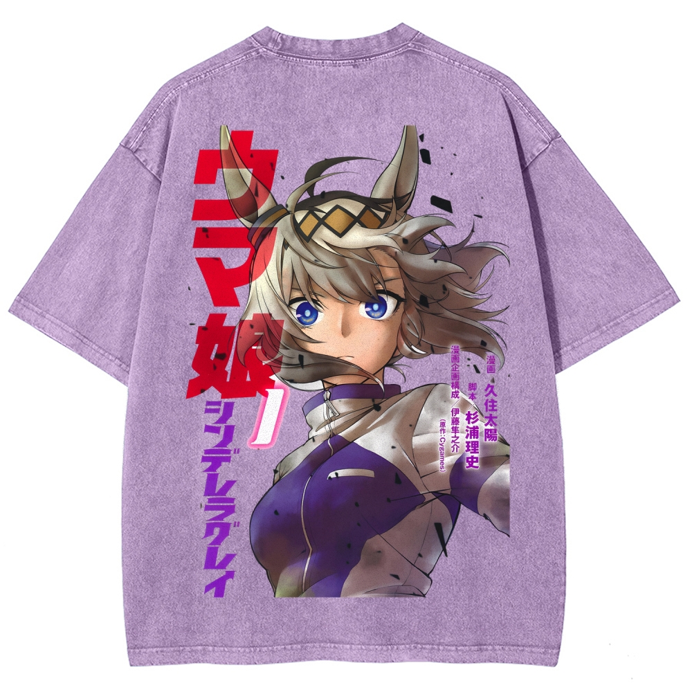 Oguri Cap Unisex Fit Washed T-Shirt 2601003603