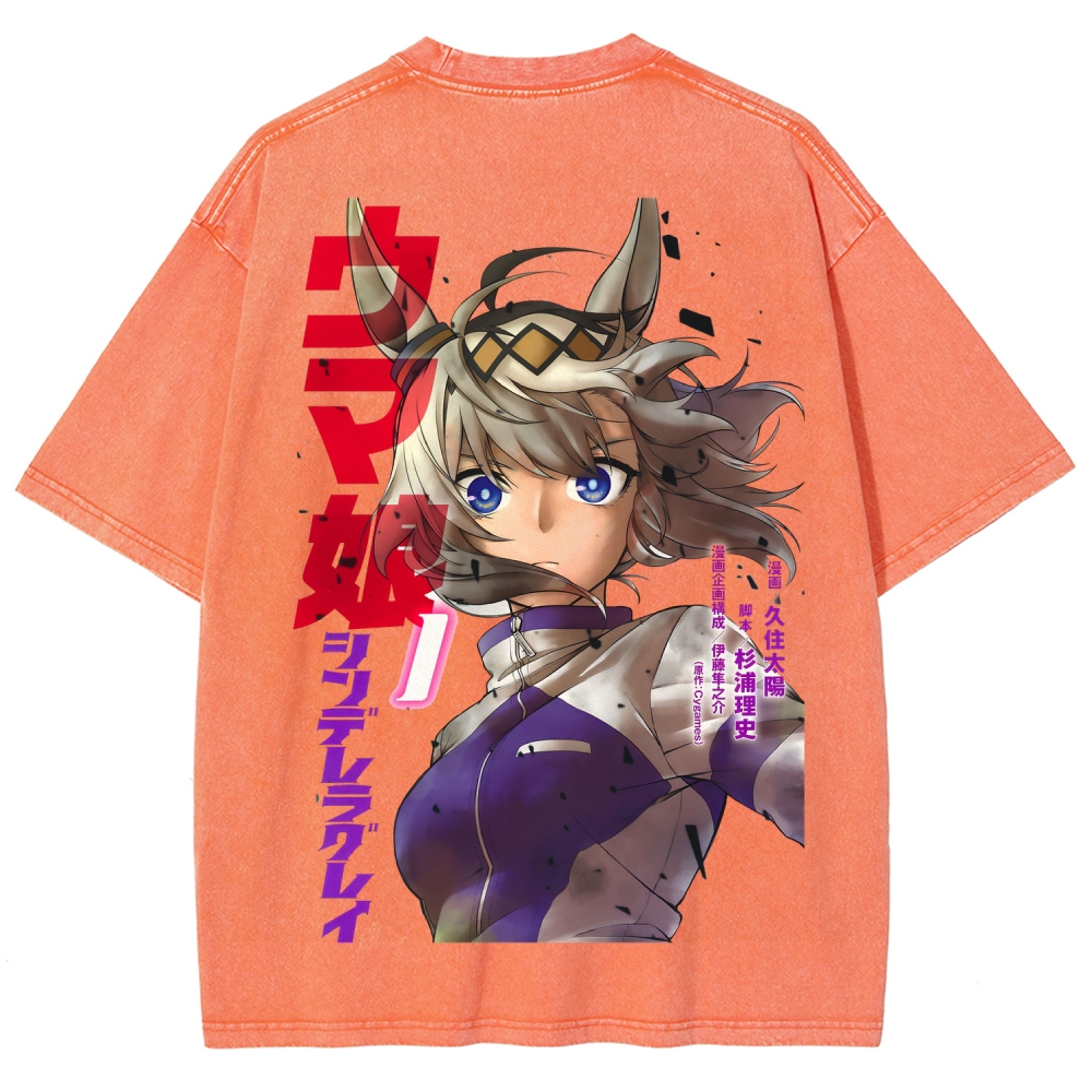 Oguri Cap Unisex Fit Washed T-Shirt 2601003603