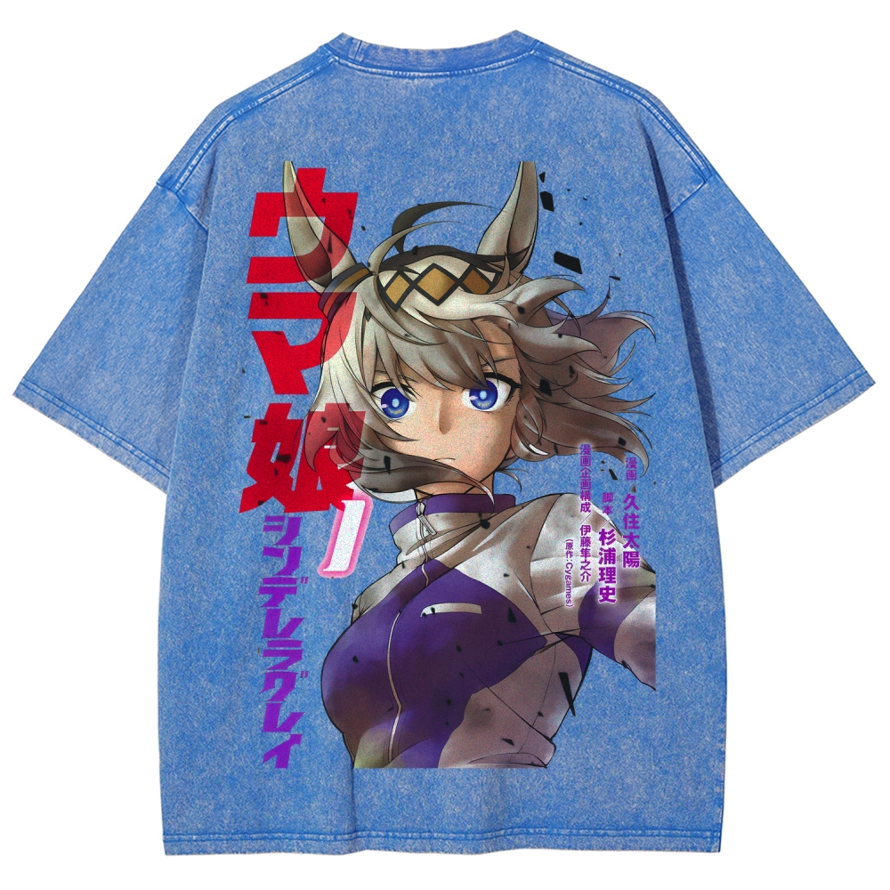 Oguri Cap Unisex Fit Washed T-Shirt 2601003603