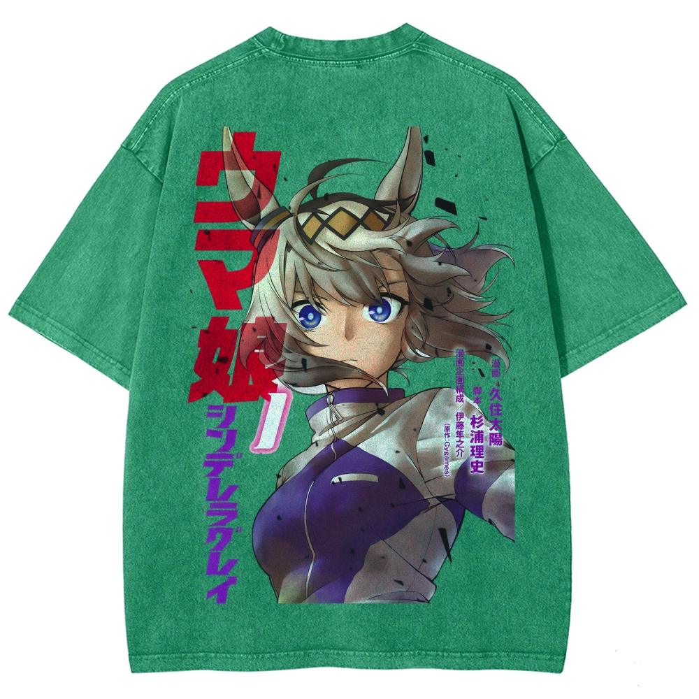 Oguri Cap Unisex Fit Washed T-Shirt 2601003603