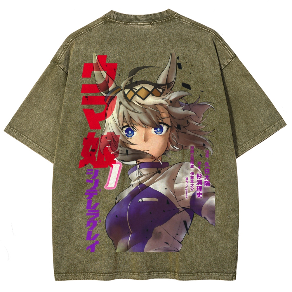 Oguri Cap Unisex Fit Washed T-Shirt 2601003603