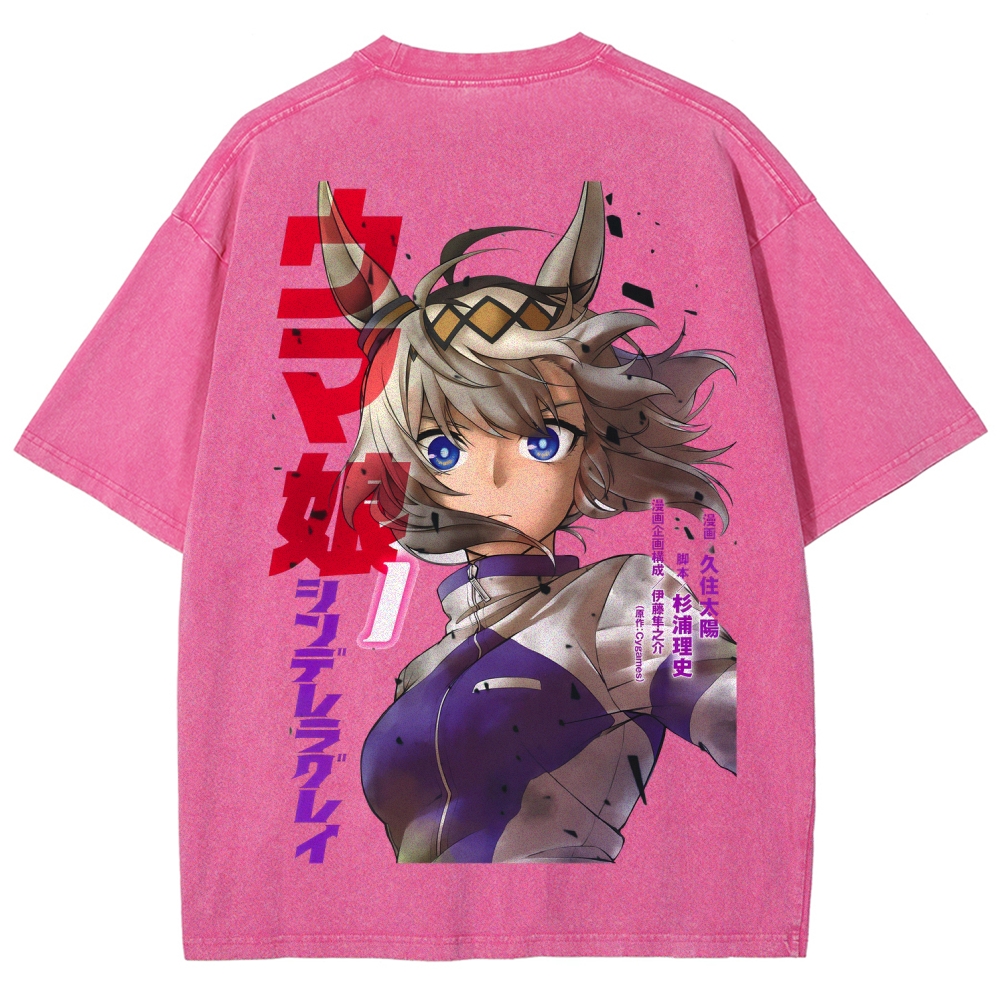 Oguri Cap Unisex Fit Washed T-Shirt 2601003603