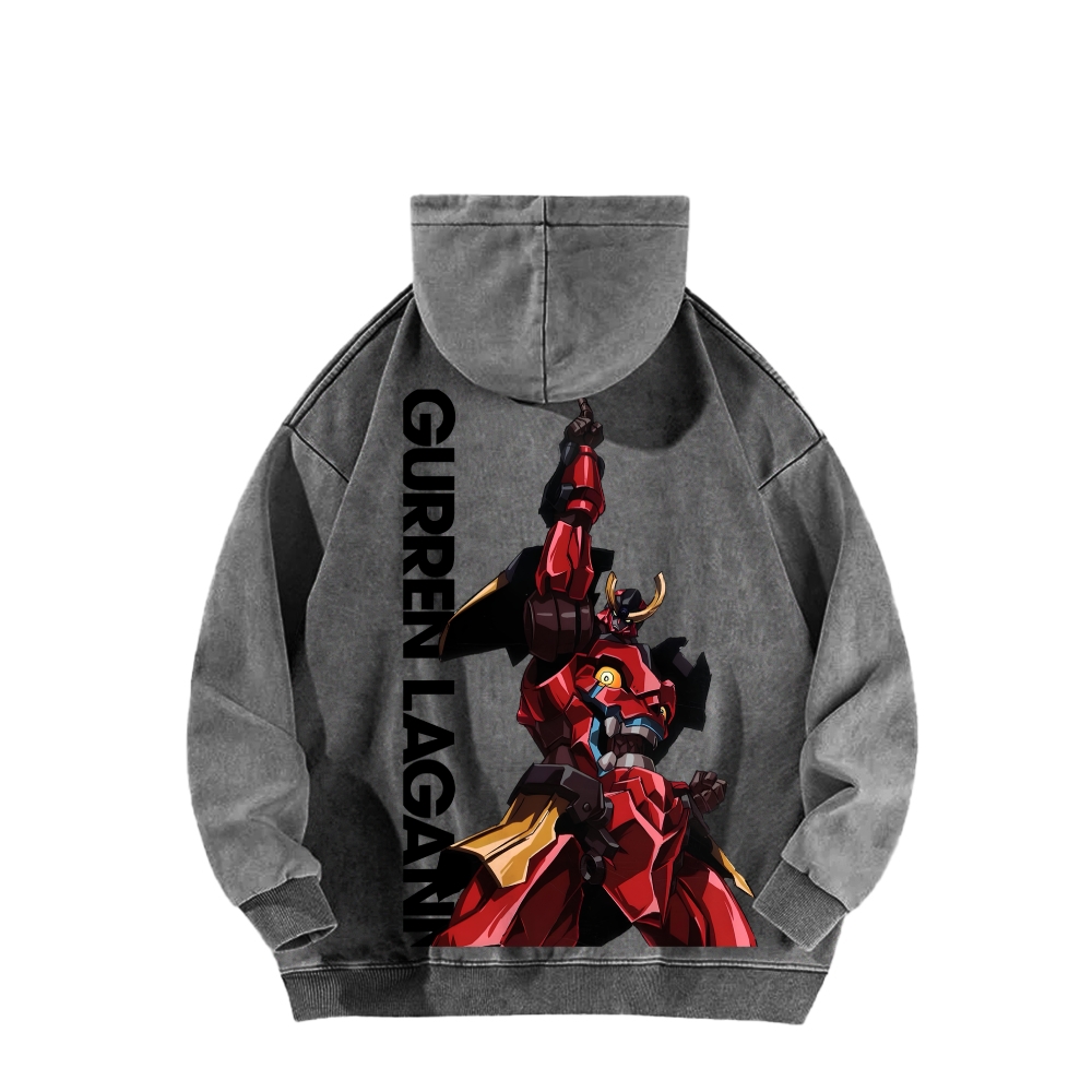 Tengen Toppa Unisex Washed Hoodie 2601005674