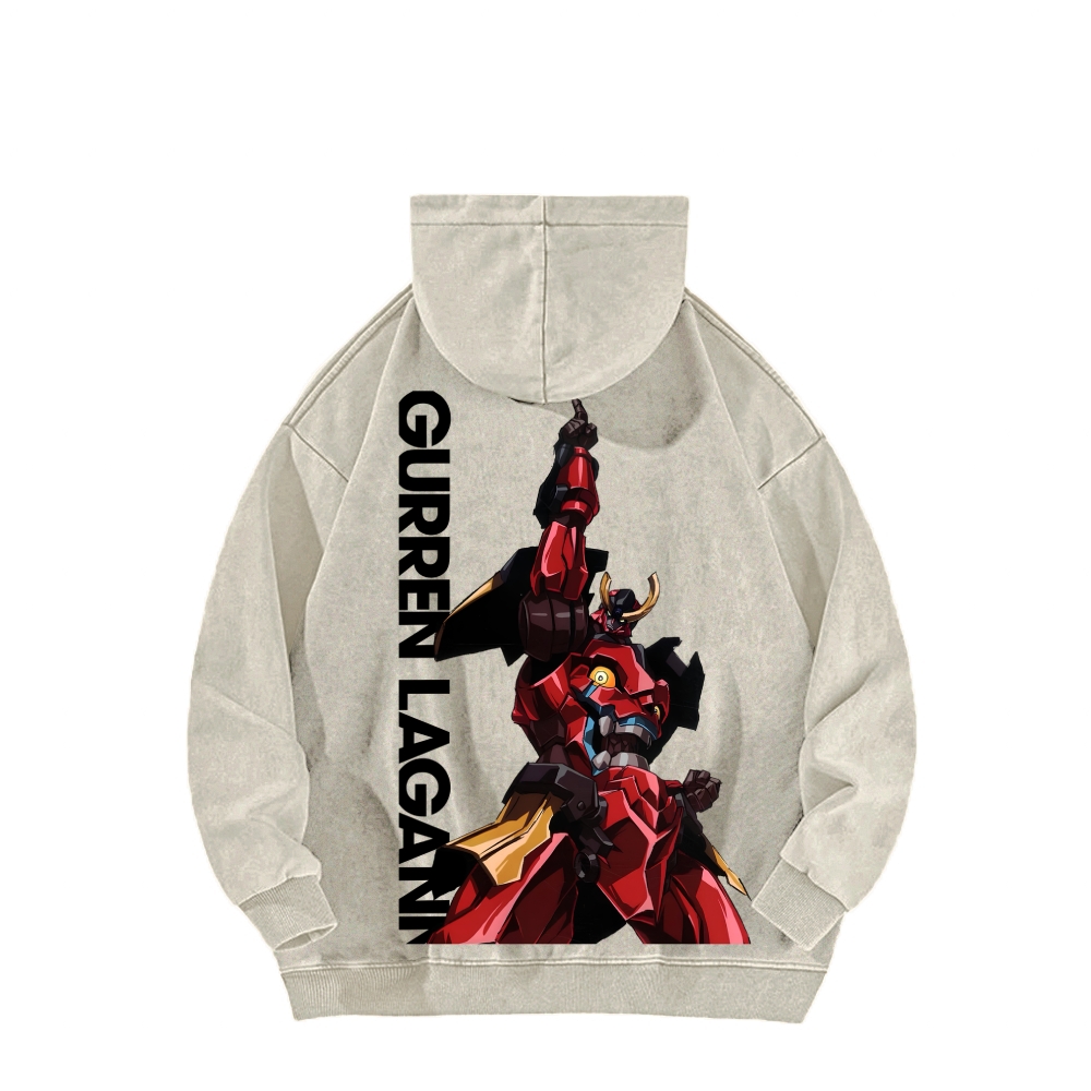 Tengen Toppa Unisex Washed Hoodie 2601005674