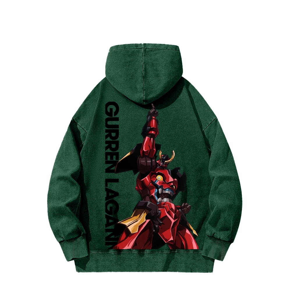 Tengen Toppa Unisex Washed Hoodie 2601005674