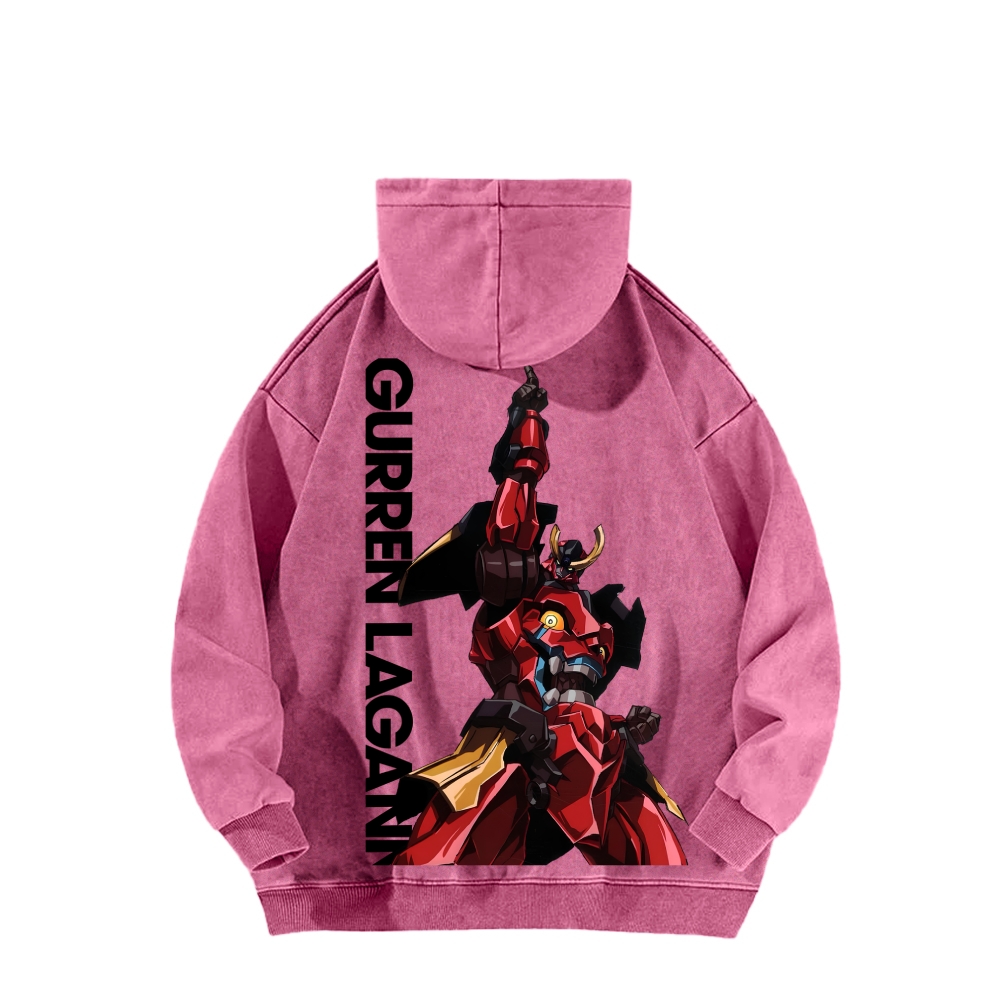 Tengen Toppa Unisex Washed Hoodie 2601005674