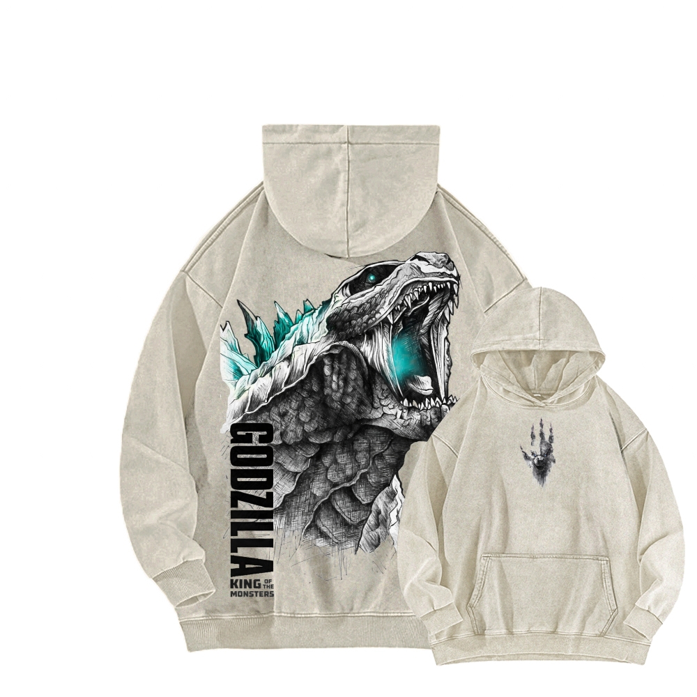 Godzilla Unisex Washed Hoodie 2601006427