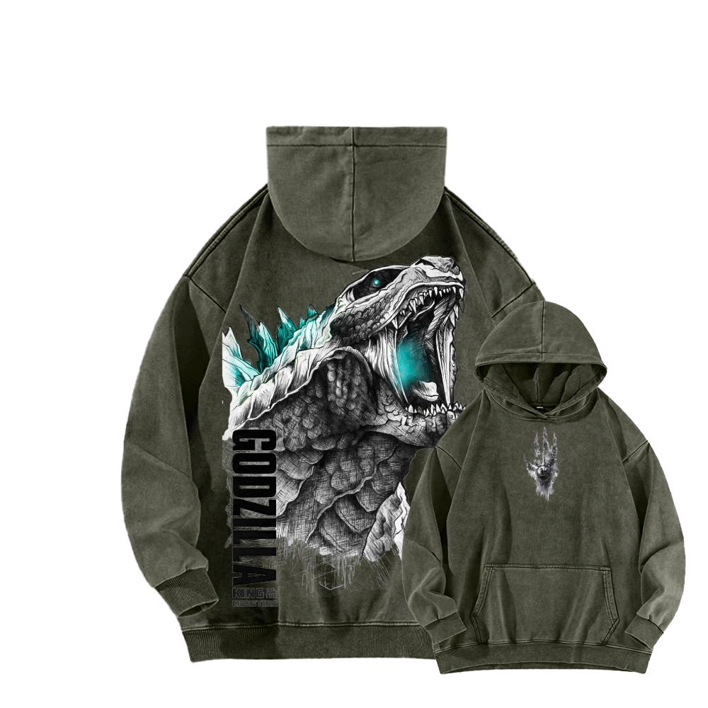 Godzilla Unisex Washed Hoodie 2601006427