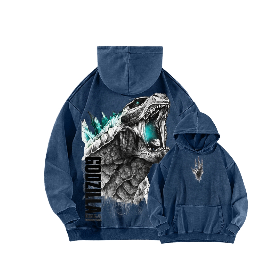 Godzilla Unisex Washed Hoodie 2601006427