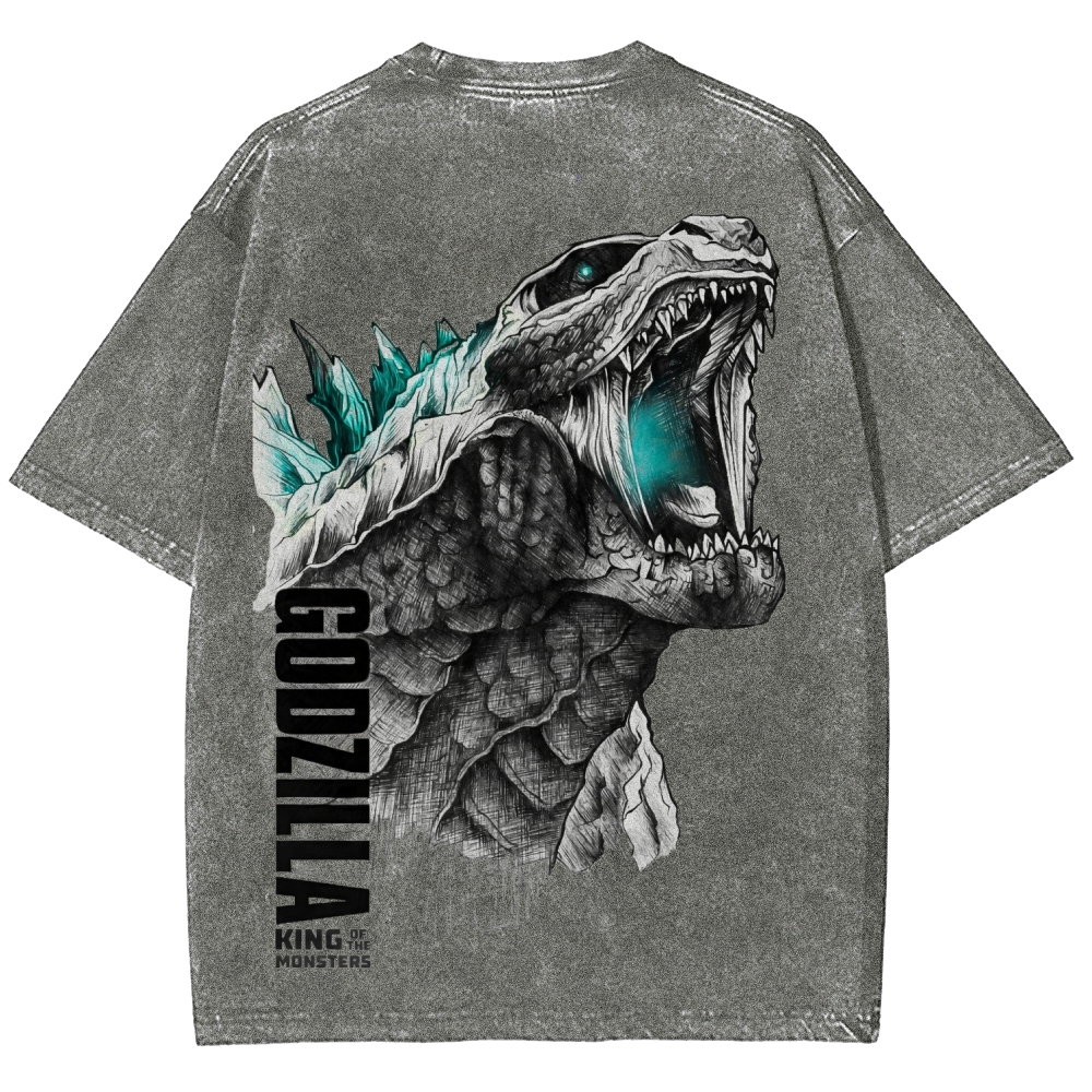 Godzilla Unisex Fit Washed T-Shirt 2601006428