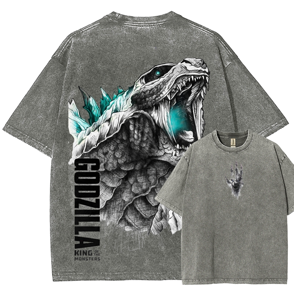 Godzilla Unisex Fit Washed T-Shirt 2601006428