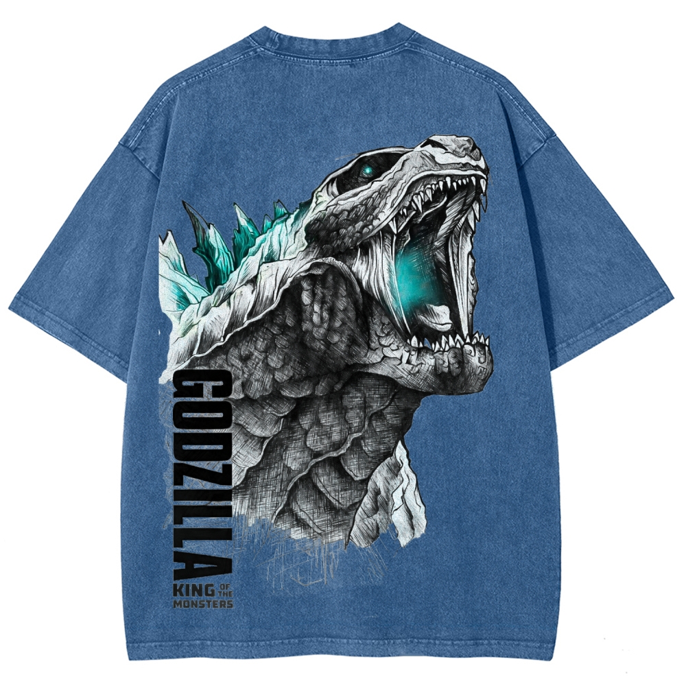 Godzilla Unisex Fit Washed T-Shirt 2601006428