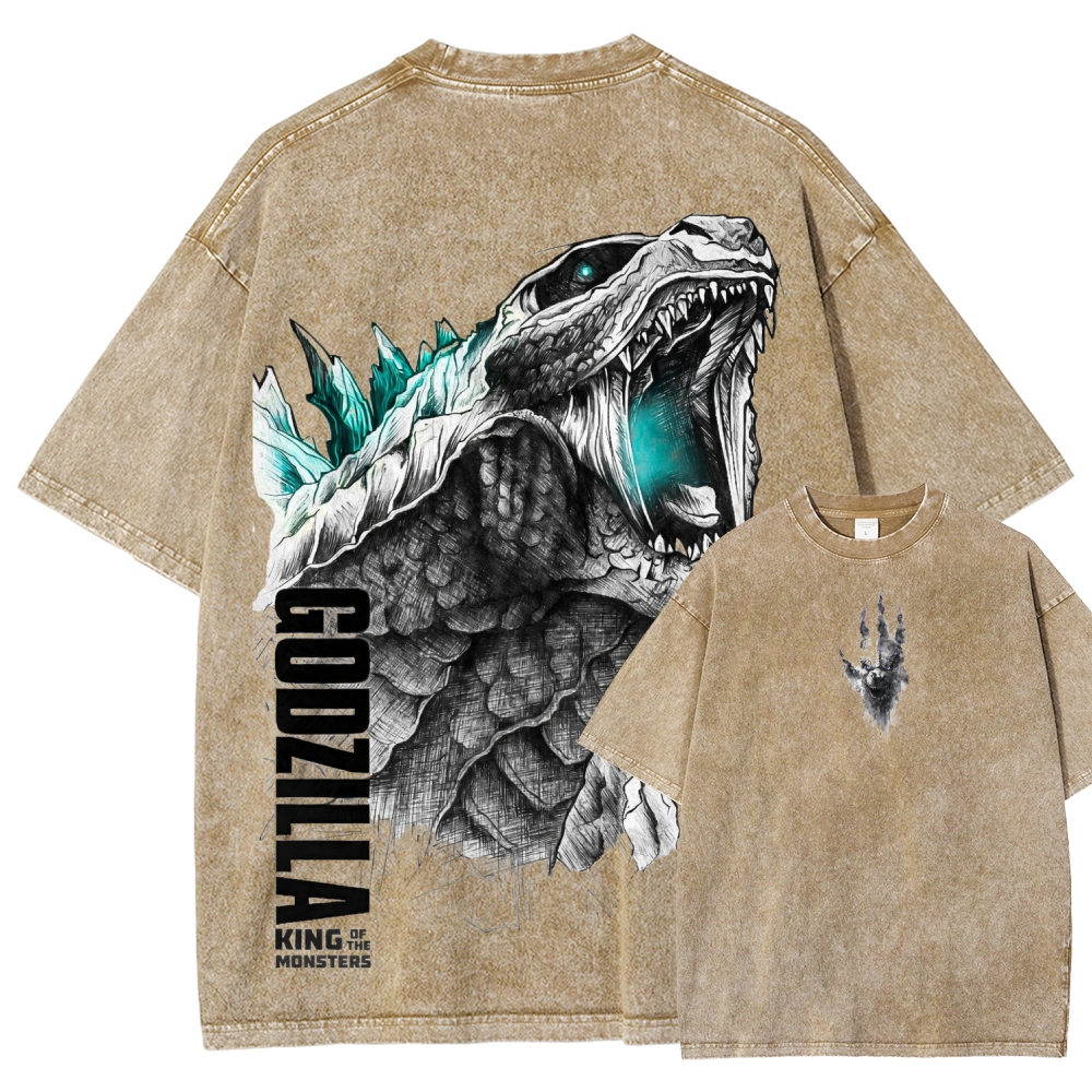 Godzilla Unisex Fit Washed T-Shirt 2601006428