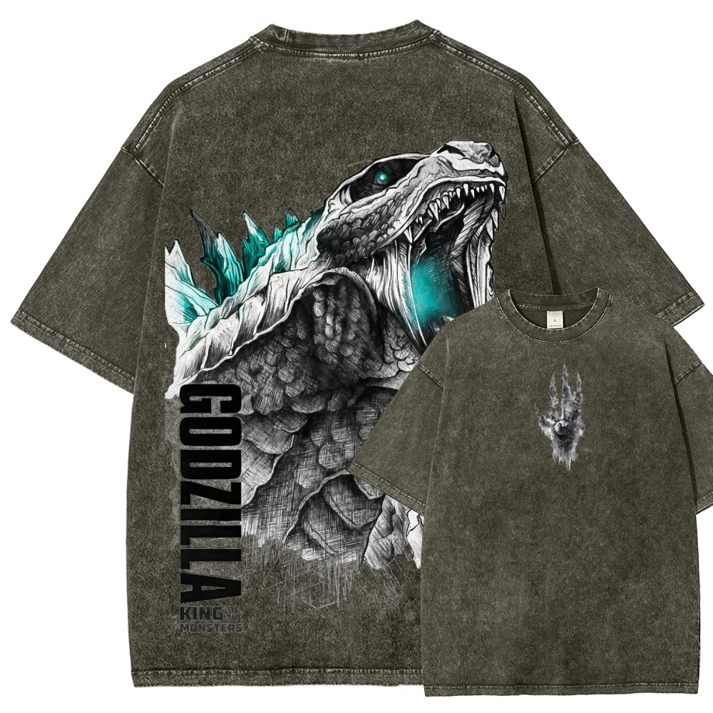 Godzilla Unisex Fit Washed T-Shirt 2601006428