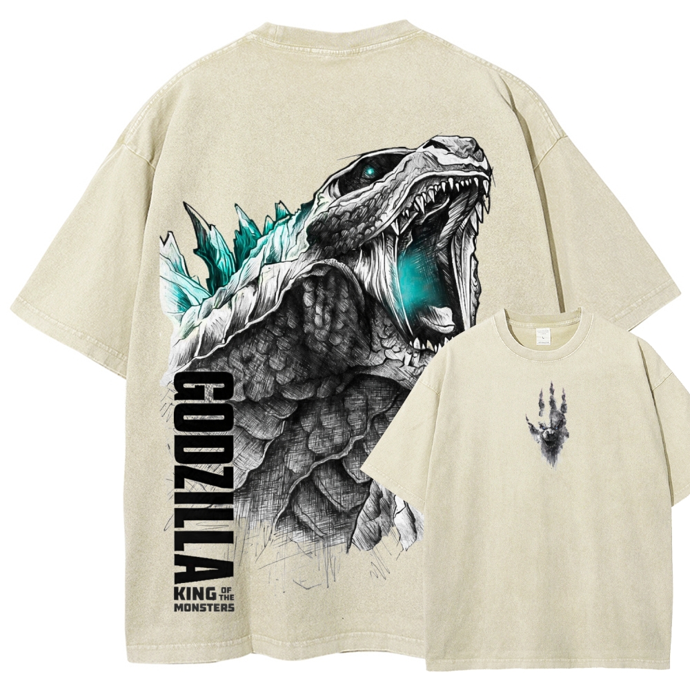 Godzilla Unisex Fit Washed T-Shirt 2601006428