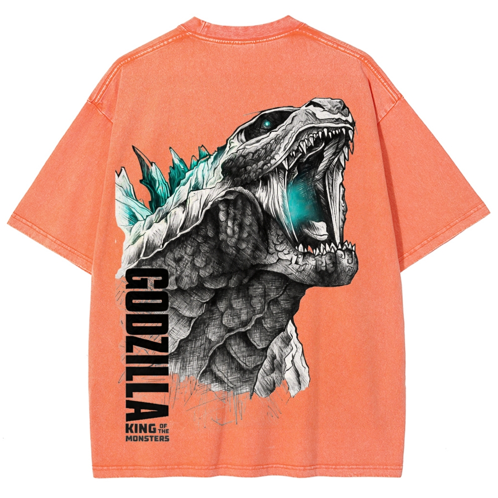 Godzilla Unisex Fit Washed T-Shirt 2601006428