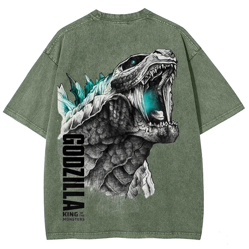 Godzilla Unisex Fit Washed T-Shirt 2601006428