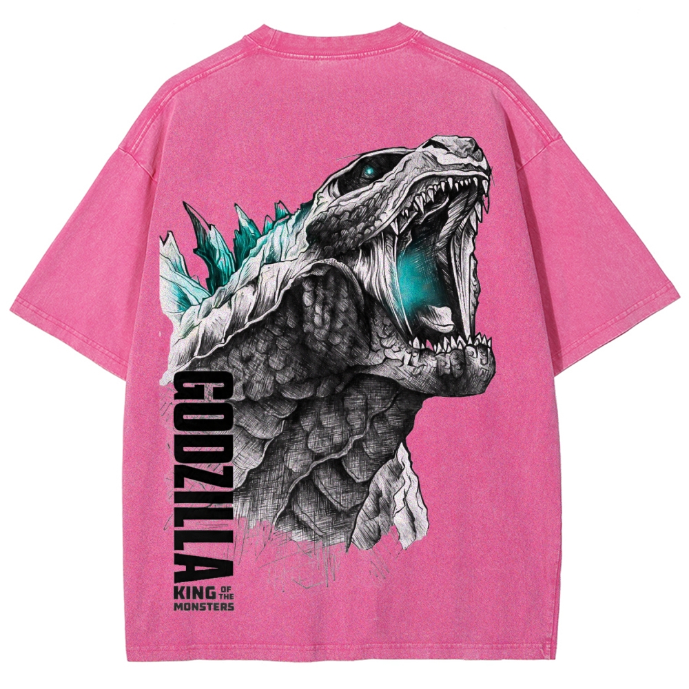 Godzilla Unisex Fit Washed T-Shirt 2601006428