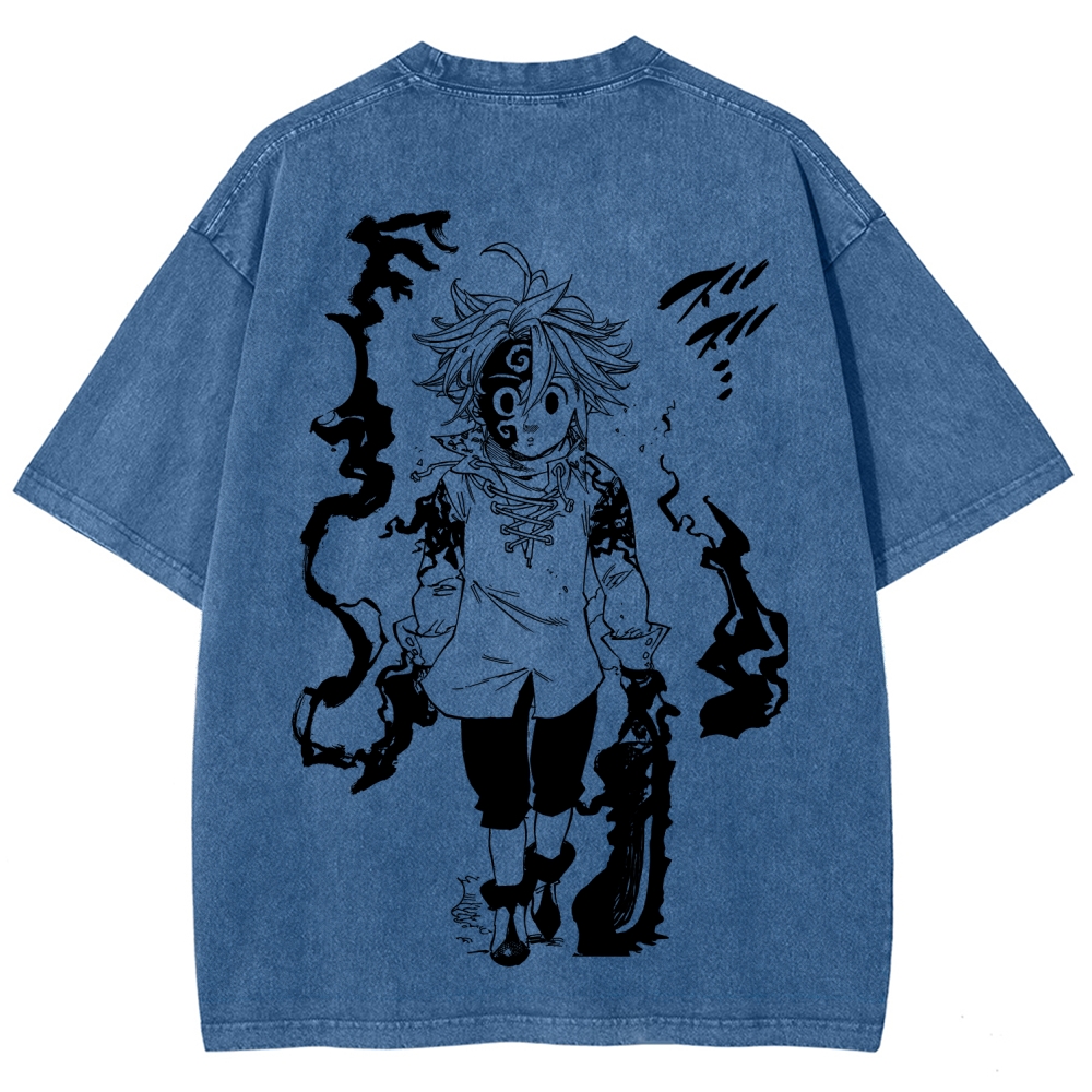 Seven Deadly Sins Unisex Fit Washed T-Shirt 2601007524