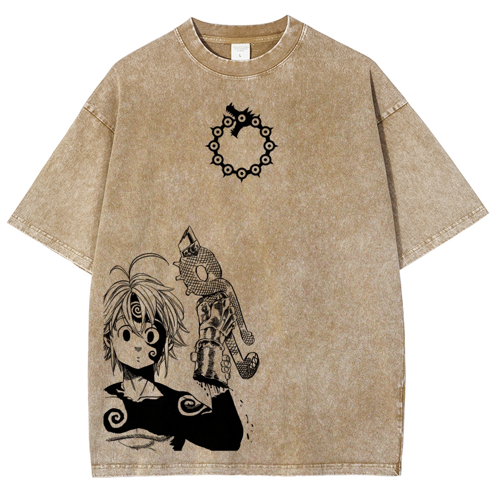 Seven Deadly Sins Unisex Fit Washed T-Shirt 2601007524