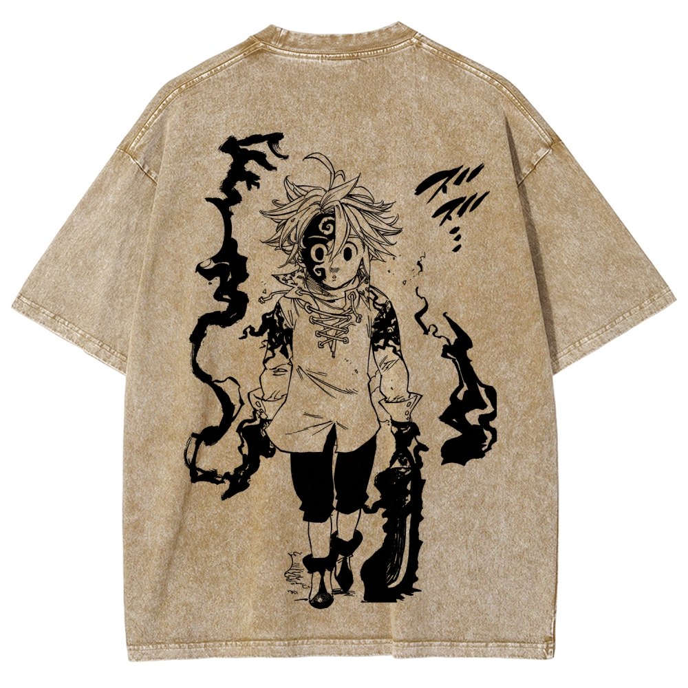 Seven Deadly Sins Unisex Fit Washed T-Shirt 2601007524