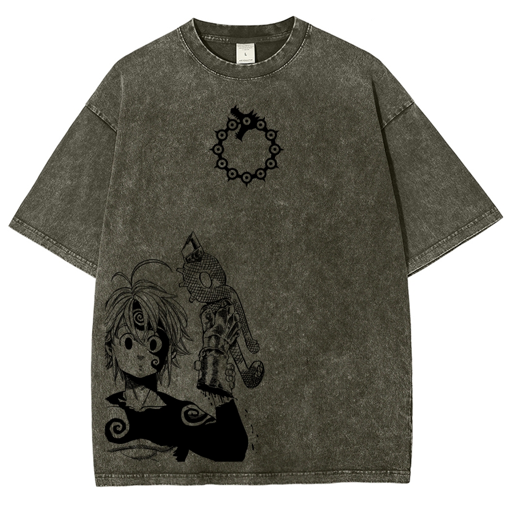Seven Deadly Sins Unisex Fit Washed T-Shirt 2601007524