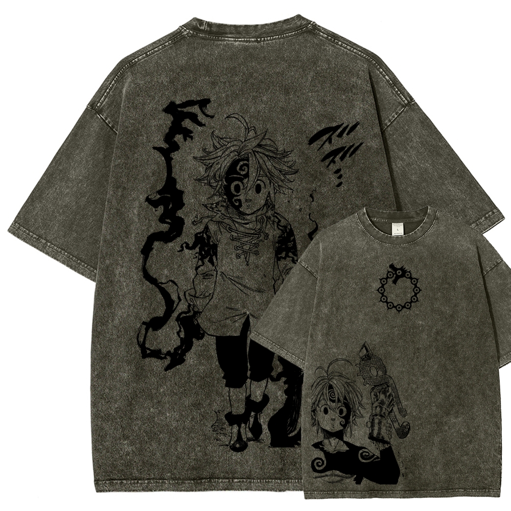 Seven Deadly Sins Unisex Fit Washed T-Shirt 2601007524