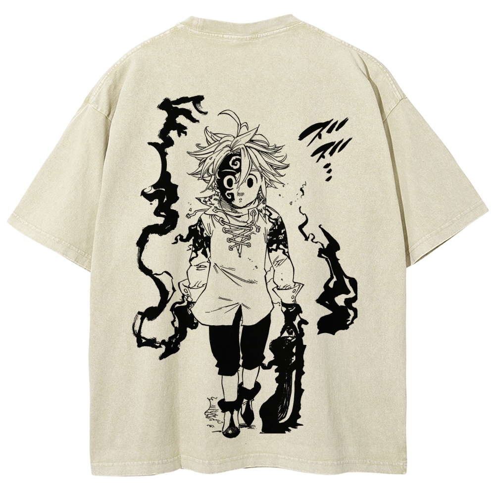Seven Deadly Sins Unisex Fit Washed T-Shirt 2601007524