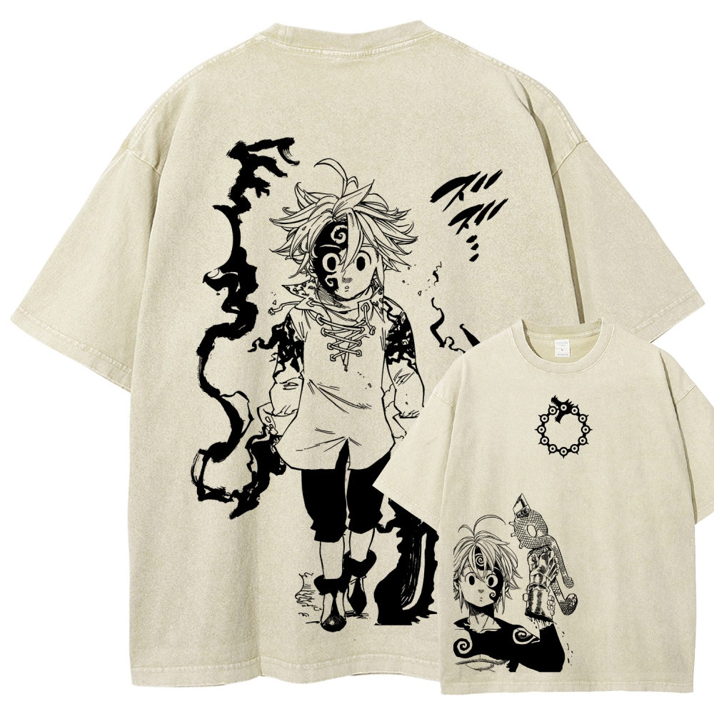 Seven Deadly Sins Unisex Fit Washed T-Shirt 2601007524