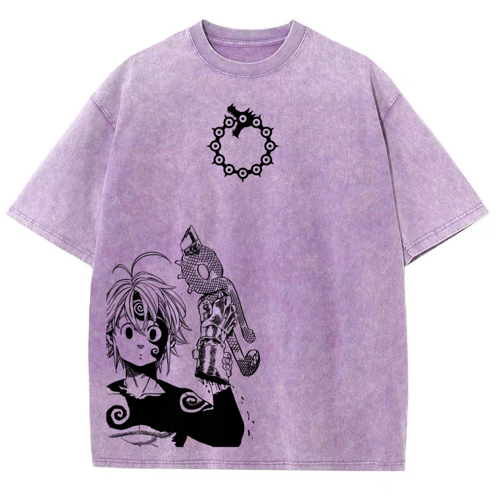 Seven Deadly Sins Unisex Fit Washed T-Shirt 2601007524
