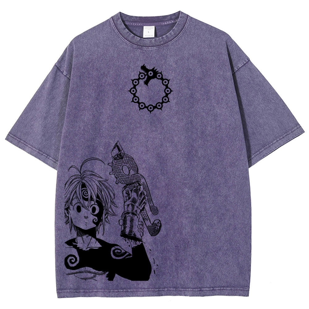 Seven Deadly Sins Unisex Fit Washed T-Shirt 2601007524