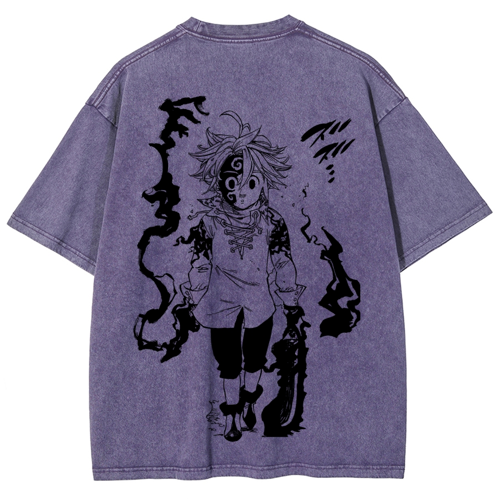 Seven Deadly Sins Unisex Fit Washed T-Shirt 2601007524