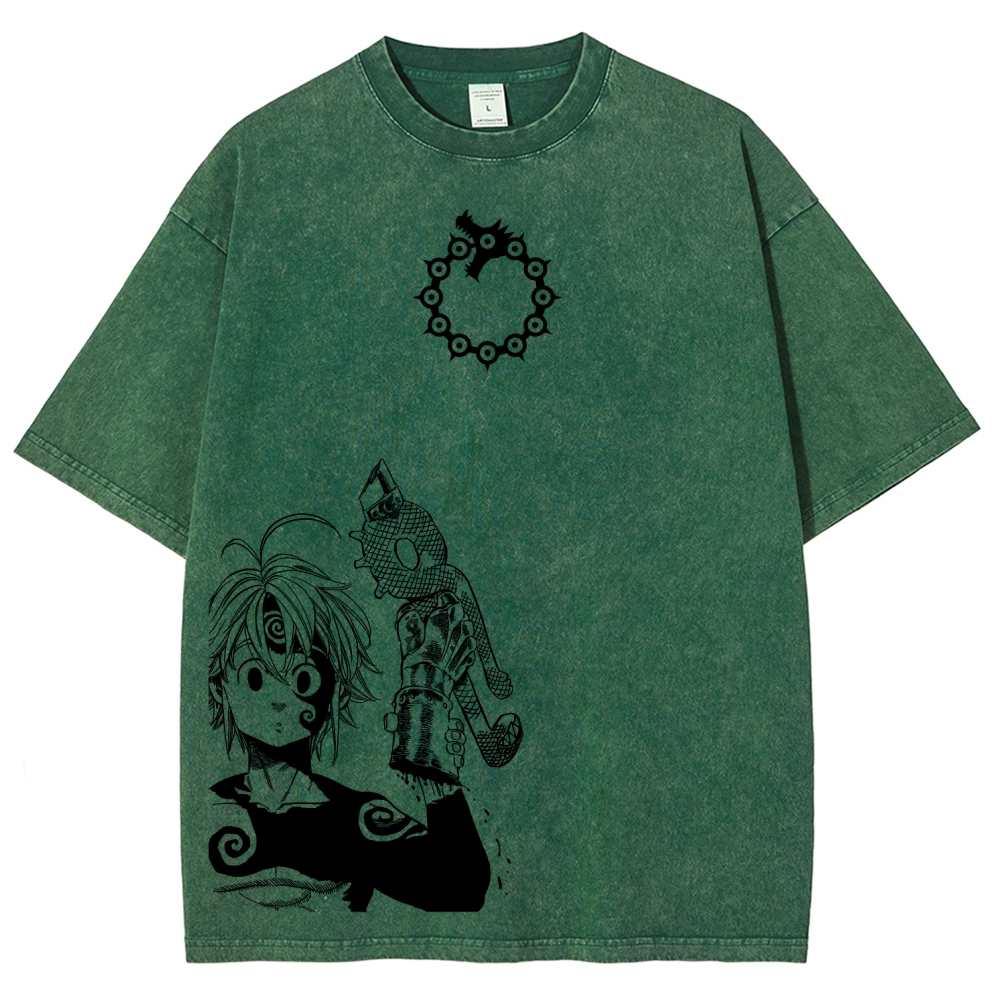 Seven Deadly Sins Unisex Fit Washed T-Shirt 2601007524