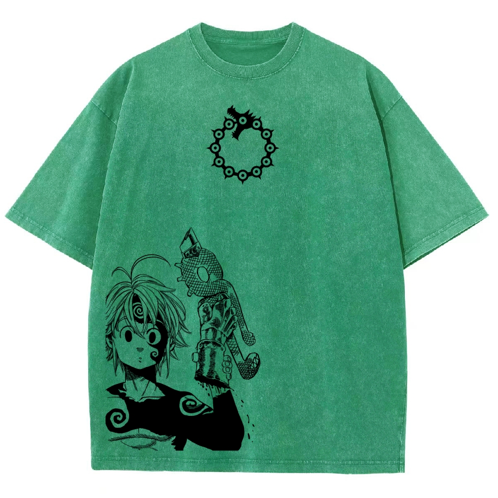 Seven Deadly Sins Unisex Fit Washed T-Shirt 2601007524