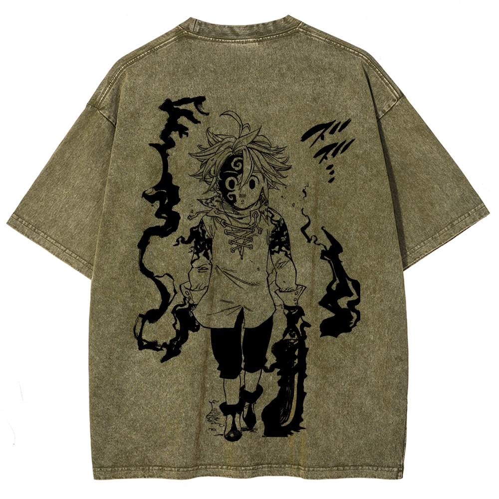 Seven Deadly Sins Unisex Fit Washed T-Shirt 2601007524