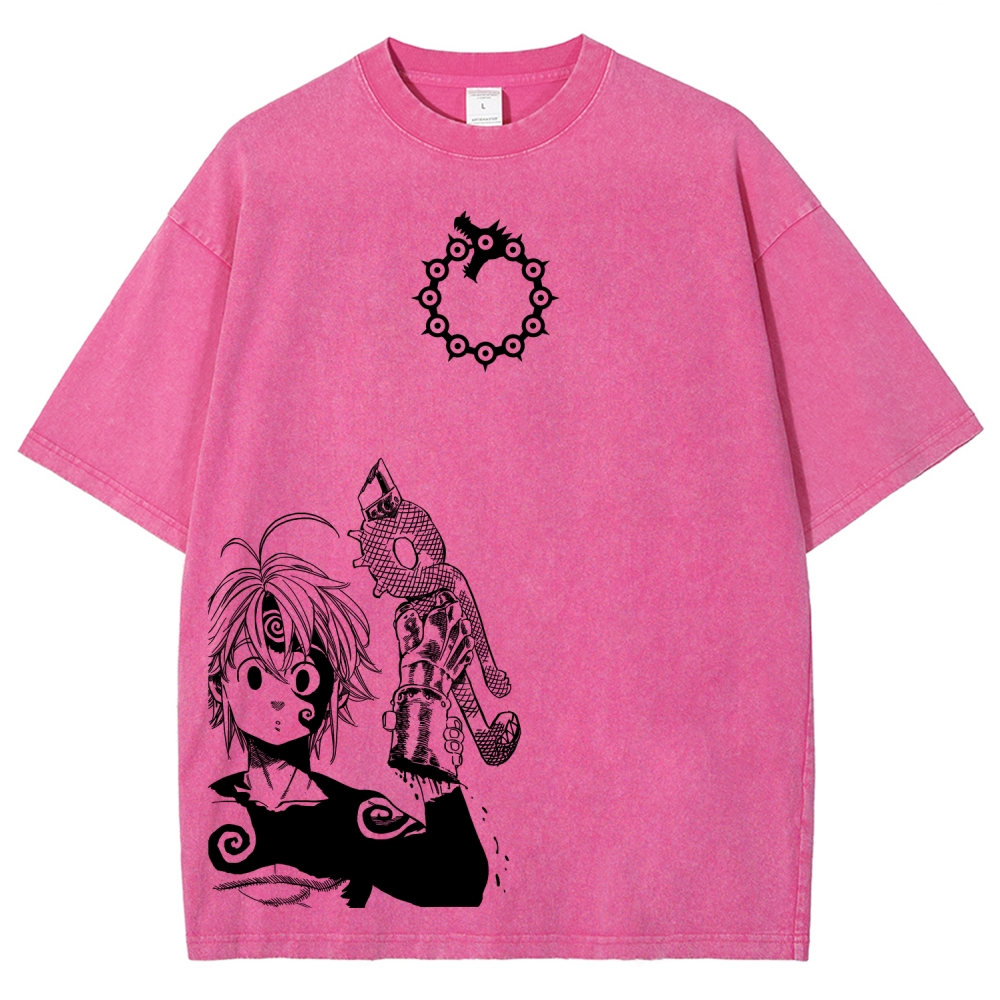Seven Deadly Sins Unisex Fit Washed T-Shirt 2601007524