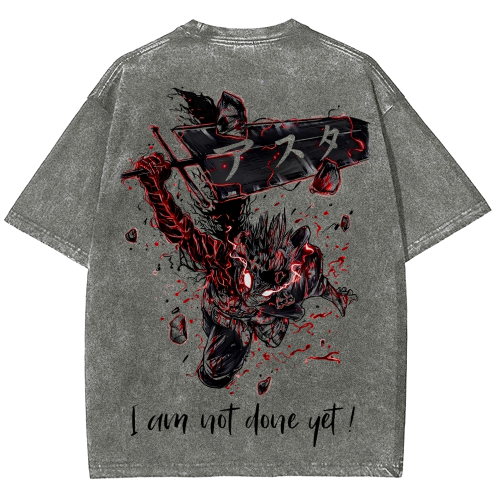 Black Clover Unisex Fit Washed T-Shirt 2601007875