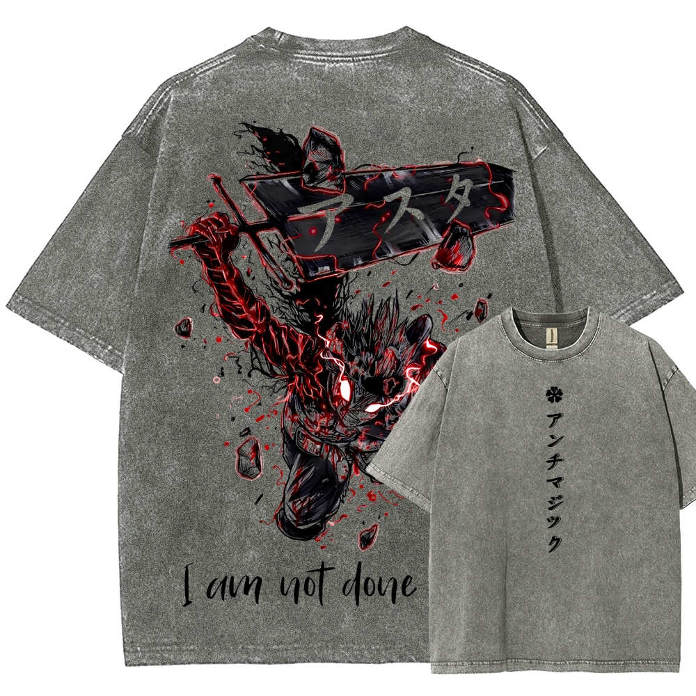 Black Clover Unisex Fit Washed T-Shirt 2601007875