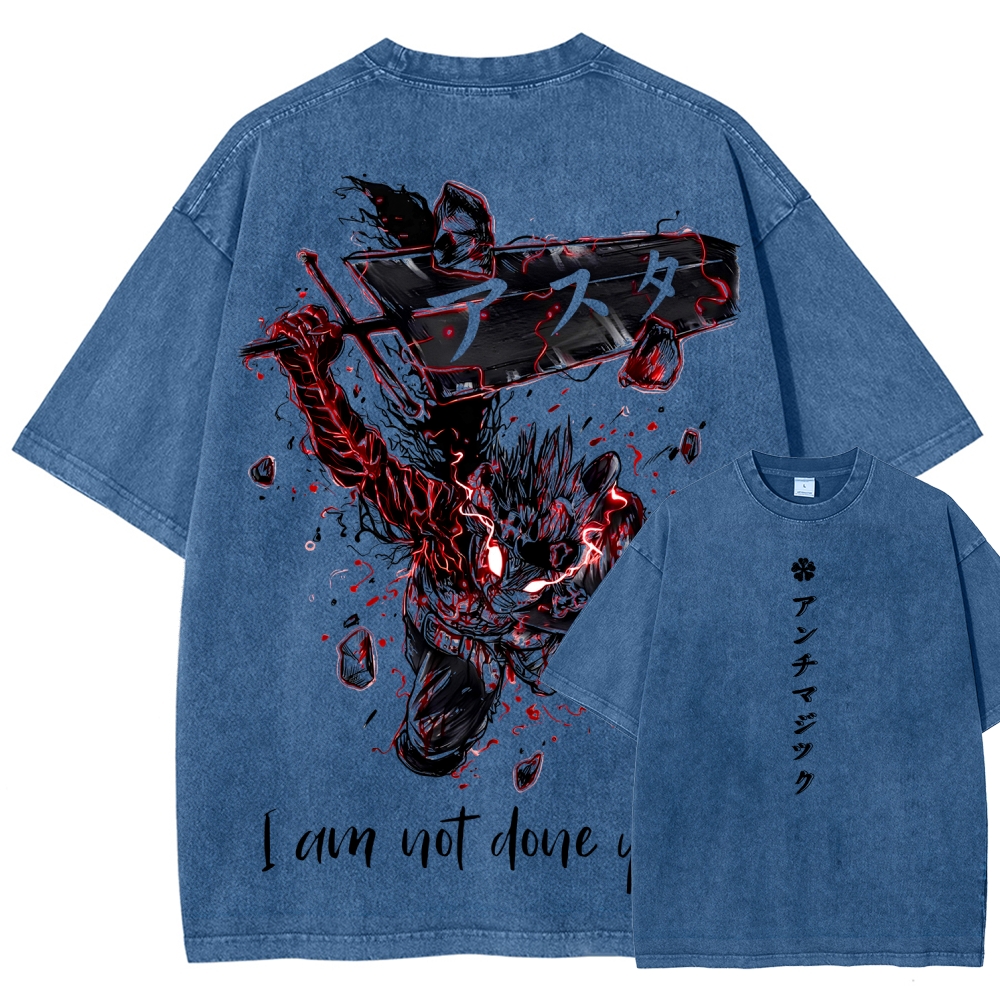 Black Clover Unisex Fit Washed T-Shirt 2601007875