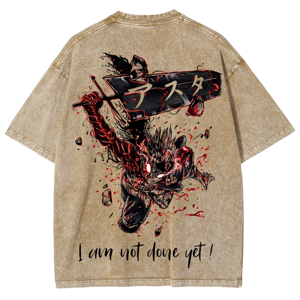 Black Clover Unisex Fit Washed T-Shirt 2601007875