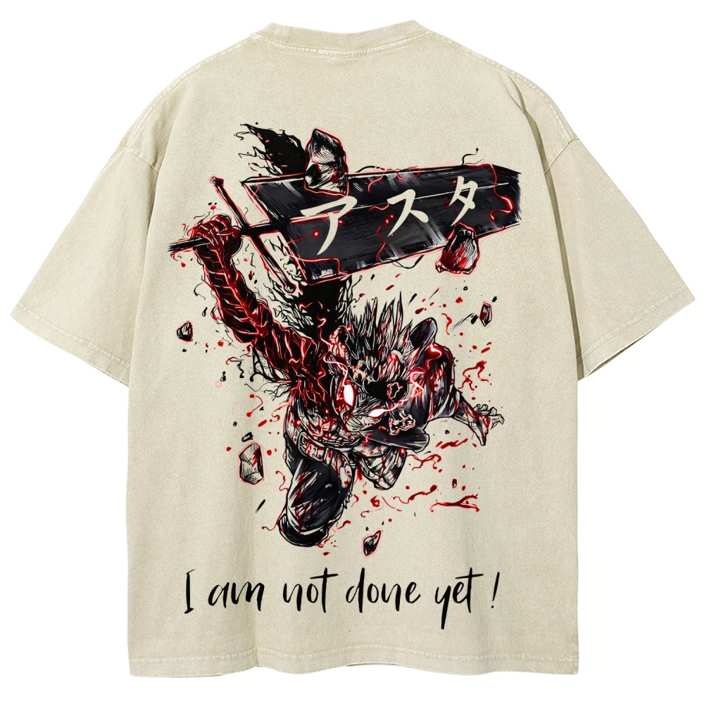 Black Clover Unisex Fit Washed T-Shirt 2601007875