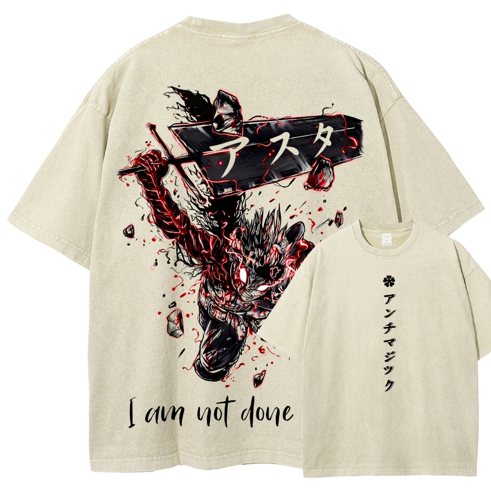 Black Clover Unisex Fit Washed T-Shirt 2601007875