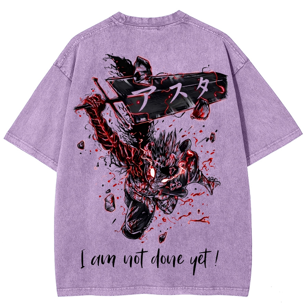 Black Clover Unisex Fit Washed T-Shirt 2601007875