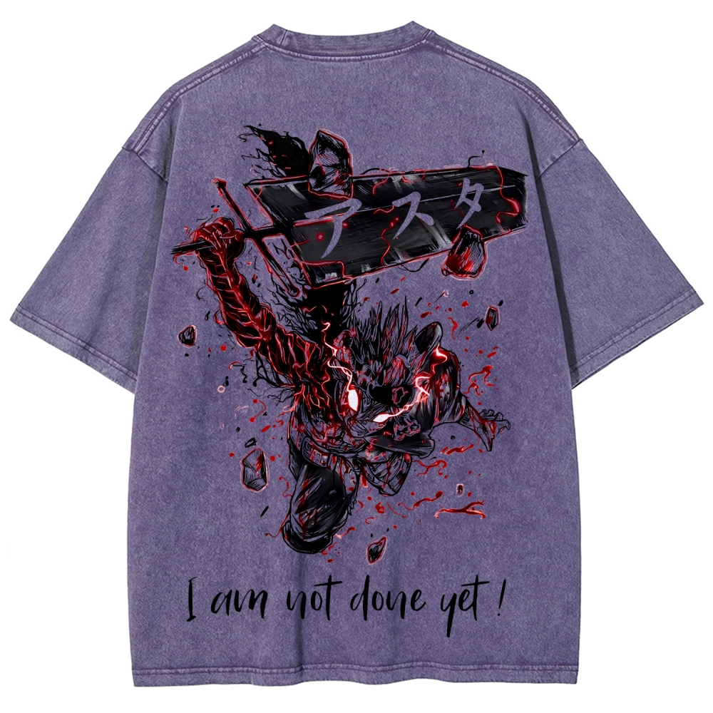 Black Clover Unisex Fit Washed T-Shirt 2601007875