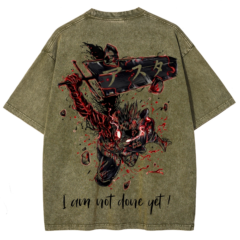 Black Clover Unisex Fit Washed T-Shirt 2601007875