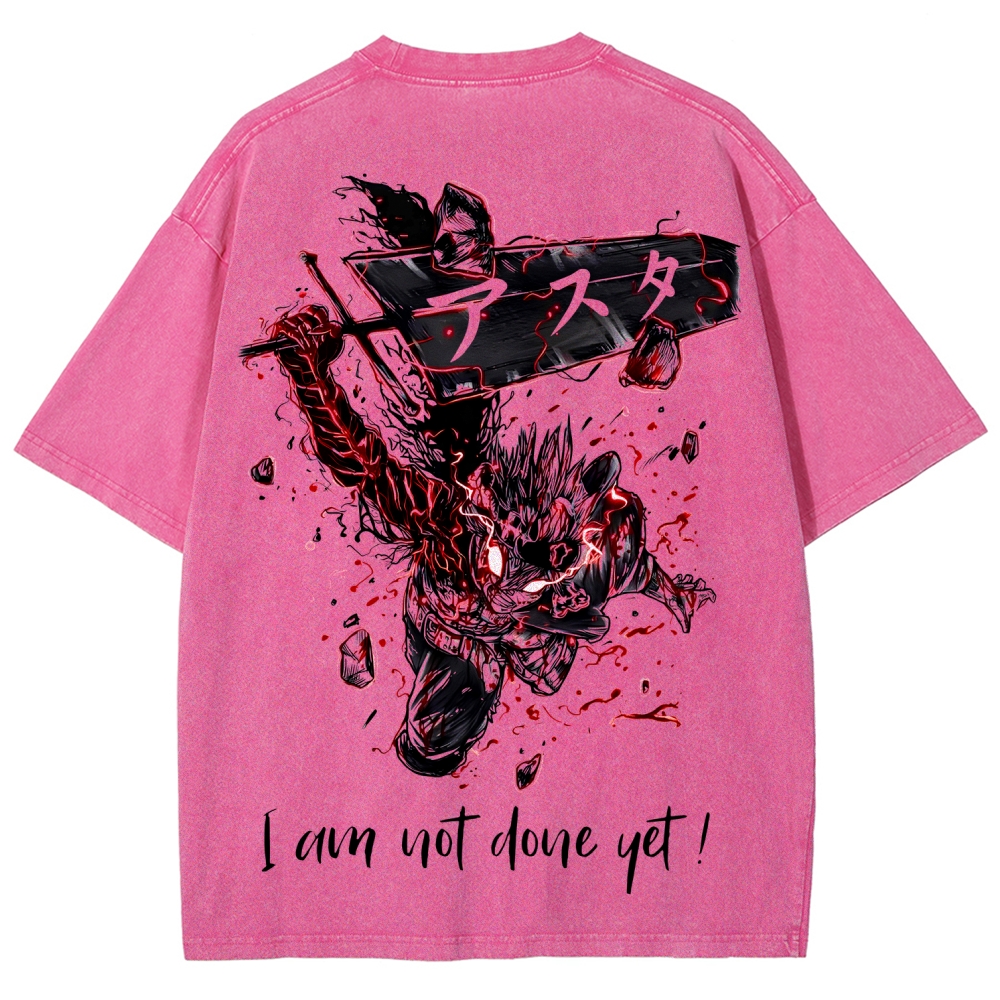 Black Clover Unisex Fit Washed T-Shirt 2601007875