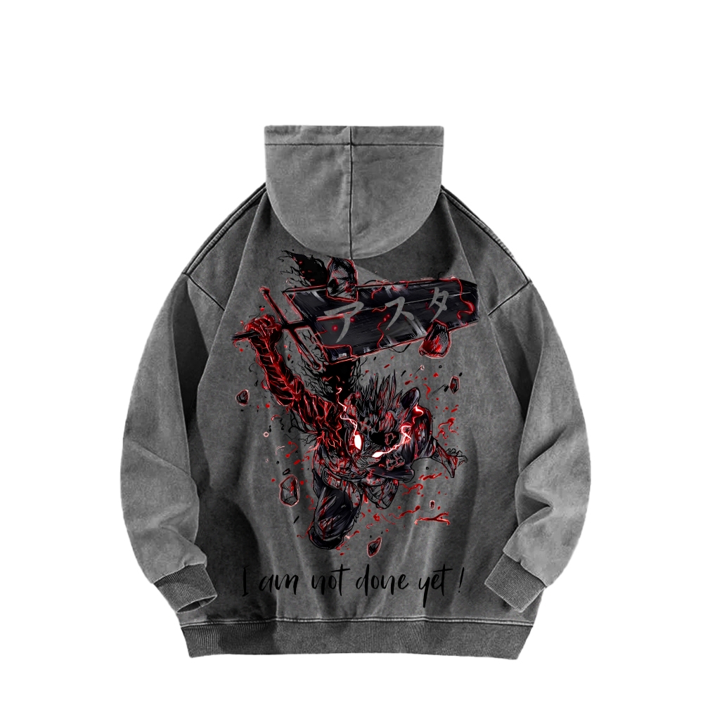 Black Clover Unisex Washed Hoodie 2601007897