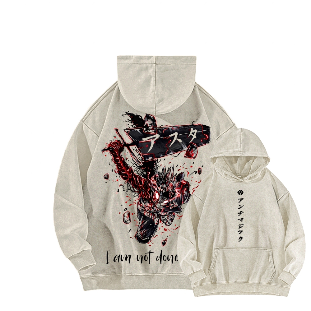 Black Clover Unisex Washed Hoodie 2601007897